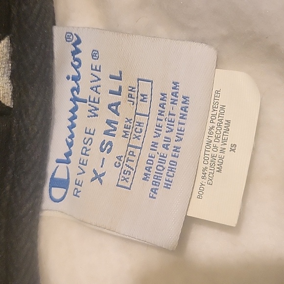 Champion X Urban Outfitters Reverse Weave Hoodie Black/White Polka Dot/ Plaid - Picture 6 of 6